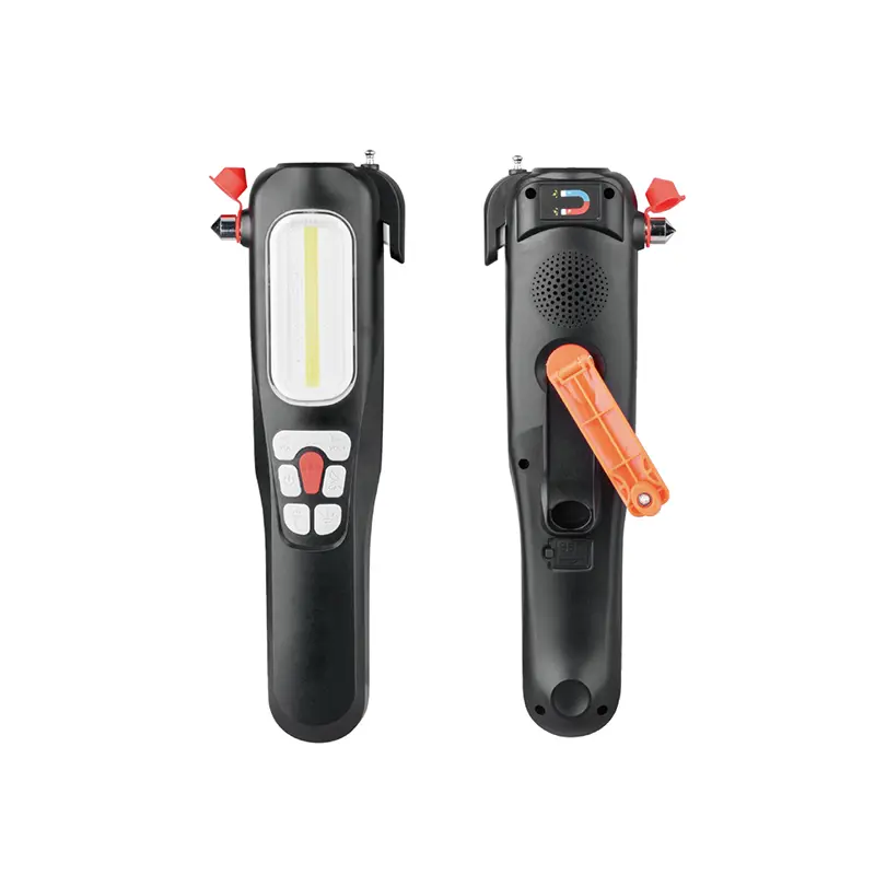 Lampe de travail d'urgence multifonctionnelle 7 en 1 pour voiture avec marteau d'évacuation