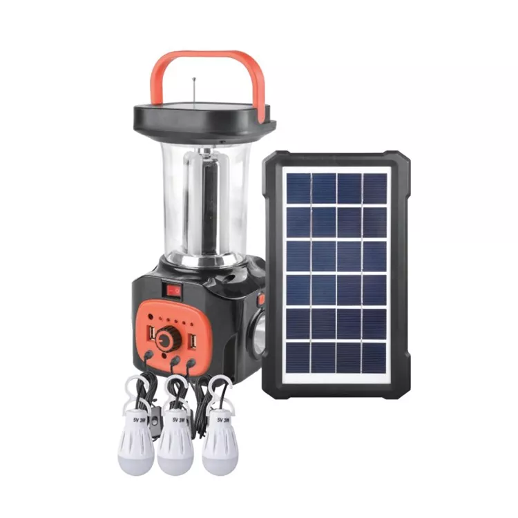 Kit de lanterne de camping solaire 3W rechargeable