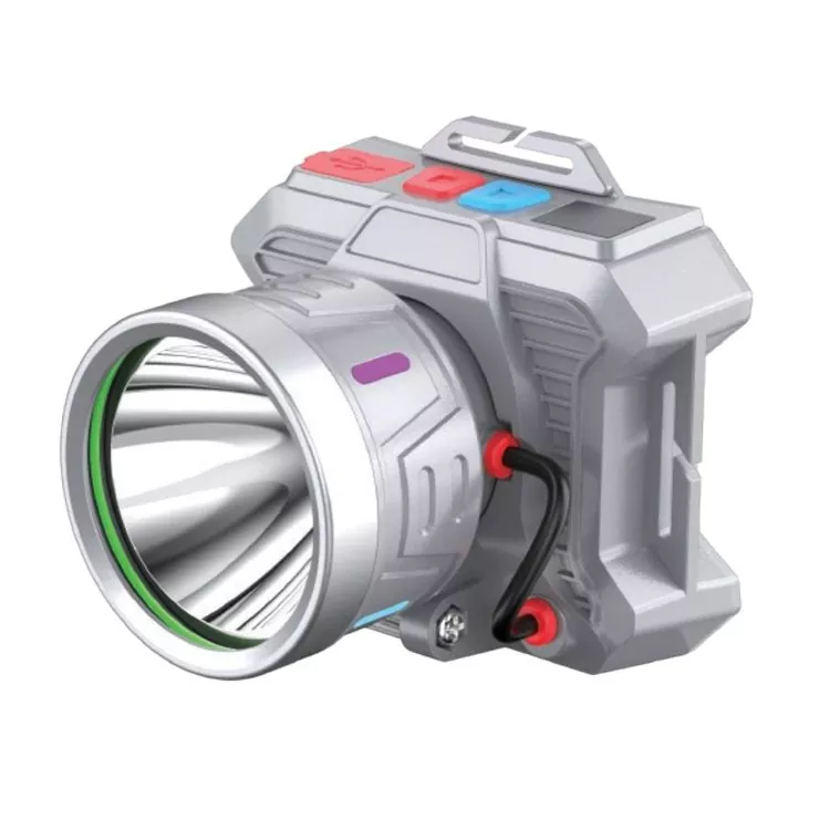Lampe frontale laser blanche rechargeable avec sangle réglable